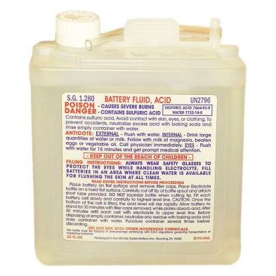 Yuasa Acid Bottle 32 oz