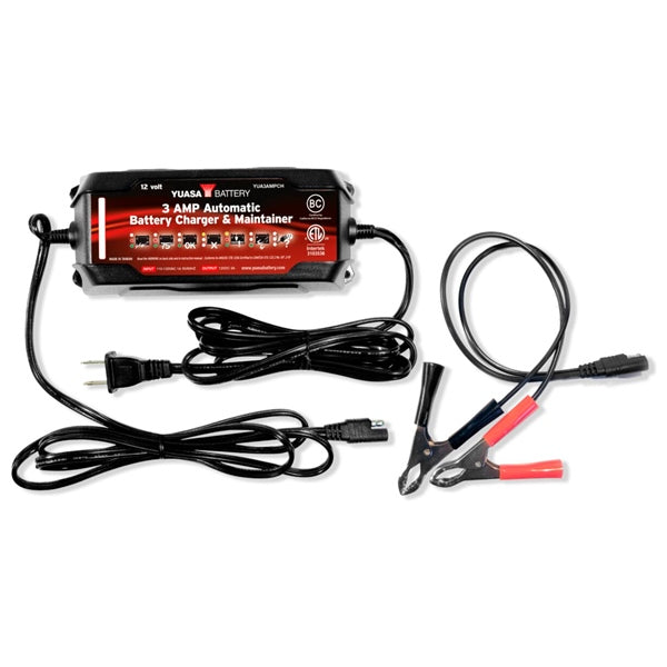 Yuasa Battery Charger & Maintainer Automatic 3A 038095