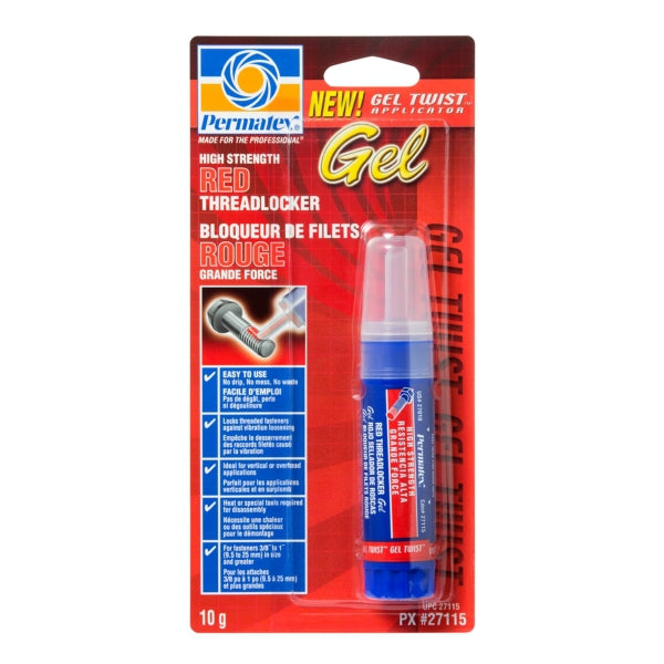 Permatex Red High Strength Threadlocker Gel
