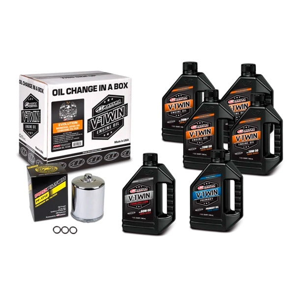 Maxima V-Twin Evolution Oil Change Kit 20W50