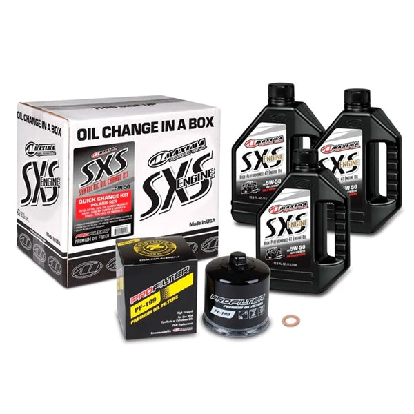 Maxima SXS Quick Oil Change Kit - Polaris Turbo 5W50