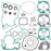 VertexWinderosa Complete Gasket Set with Oil Seals - 811 Fits KTM - 159694