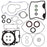 VertexWinderosa Complete Gasket Set with Oil Seals - 811 Fits KTM - 159703