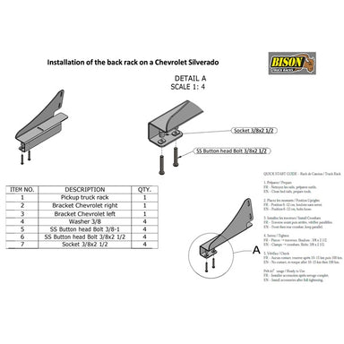 Bison Bumpers Mounting Bracket