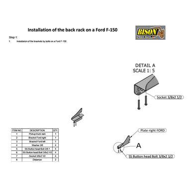 Bison Bumpers Mounting Bracket