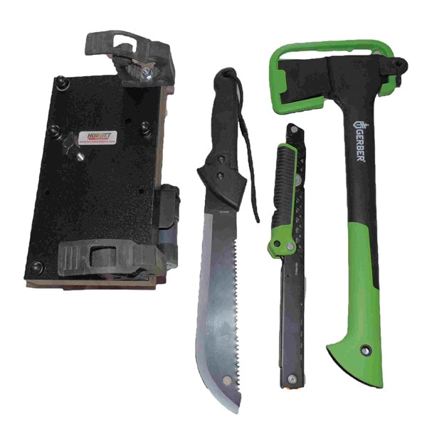 Hornet Outdoors Rack Mount Tool Set Saw, Machete and Hatchet