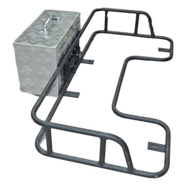 Hornet Outdoors Flat Rack on Rail and Tool Box
