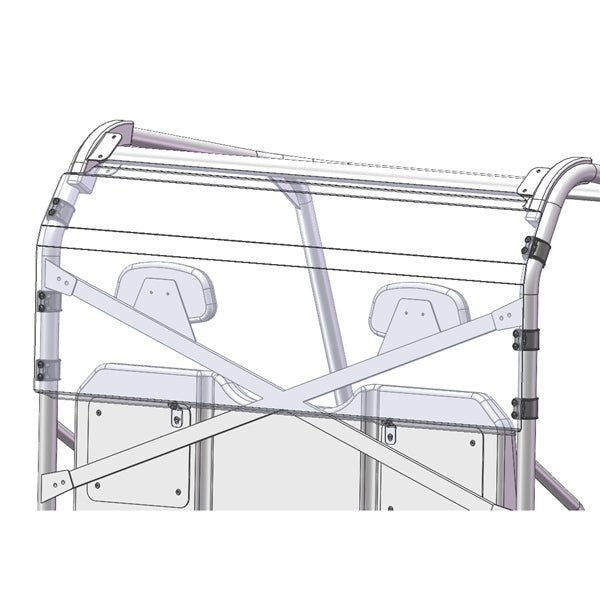Direction 2 Rear Windshield - Scratch Resistant Fits Polaris
