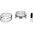 VertexWinderosa Forged High Compression Piston Kit Fits Yamaha - 450 cc