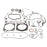 VertexWinderosa Complete Gasket Set with Oil Seals - 811 Fits Honda - 337853