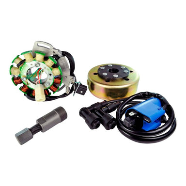 Kimpex HD Stator 100 W, External Ignition Coil, Flywheel and Puller Kit Fits Yamaha - 345475