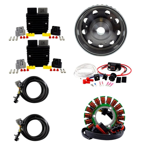 Kimpex HD 900W SPLYT Stator, Regulator, Dual Battery Isolator and Flywheel Fits Polaris - 345606