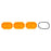 Amber lens kit 2"X3" Mojave Tiger Lights with O-Ring