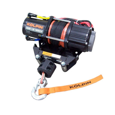 Kolpin Quick-Mount Winch Kit 4500 lbs with Synthetic Rope - Kawasaki