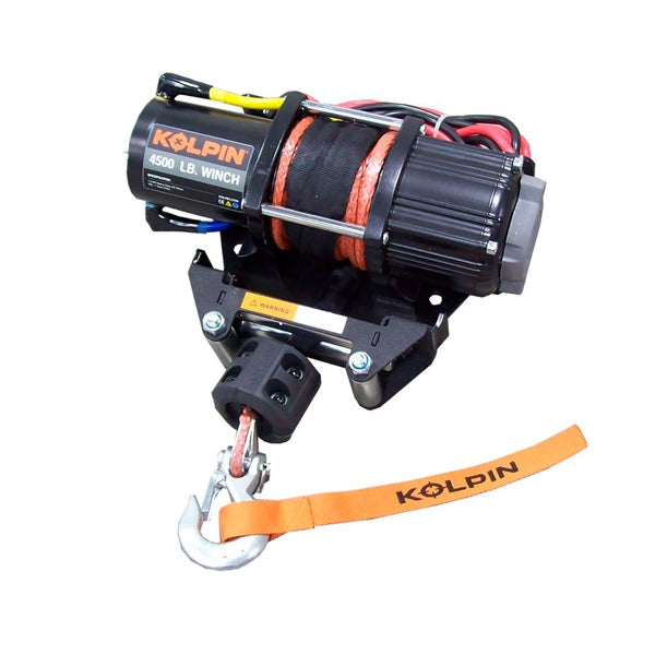 Kolpin Quick-Mount Winch Kit 4500 lbs with Synthetic Rope - Kawasaki