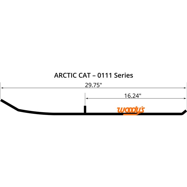 WOODYS Extender Trail III Carbide Runner Fits Arctic cat