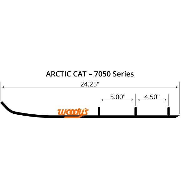 WOODYS Extender Trail III Carbide Runner Fits Arctic cat