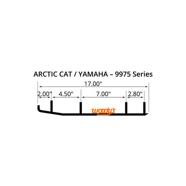 WOODYS Extender Trail III Carbide Runner ProClimb-7, ProCross-6, G2 ProClimb-7, ProLite-10/8, ProTour-6, Trail 6, Trail 5, Stryke, Crossover 6.5", SR Viper Single Keel, SR Viper Mountain - Fits Arctic cat, Fits Yamaha