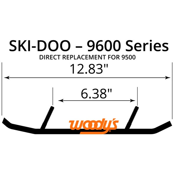 WOODYS Hard Surface Runner Pilot X, Pilot 6.9, Pilot 5.7 SL, Pilot 5.7 SLT, Pilot 5.7, Pilot X 5.7 R, Pilot 7.4, Pilot DS, Pilot DS-2, Pilot DS-3, Pilot DS-4, Pilot RX, Blade XC, Blade DS - Fits Ski-doo