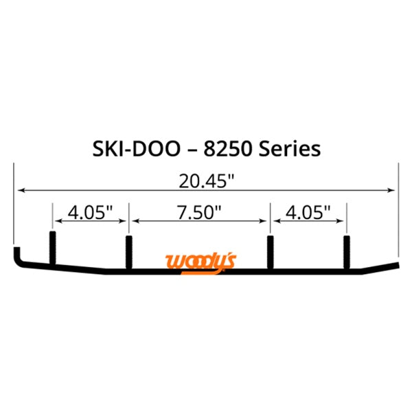 WOODYS Dooly Carbide Runner Composite Flex - Fits Ski-doo