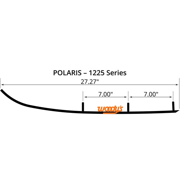 WOODYS Ace Carbide Runner Rush, IQ2 Trak, IQ Trak, IQ Trak Dual, Polaris Race, Steel Ski, Sans selle & composite, Edge - Fits Polaris