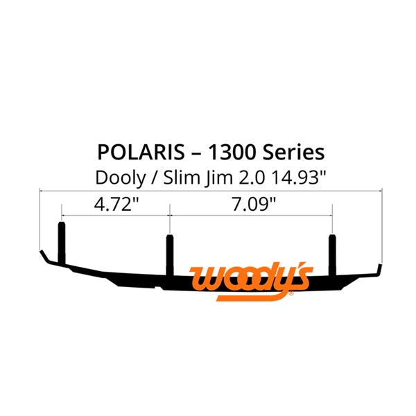 WOODYS Dooly Carbide Runner Indy Evo, Pro-Steer, Pro-Float - Fits Polaris
