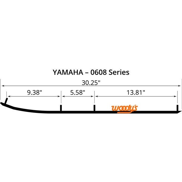 WOODYS Extender Trail III Carbide Runner Fits Yamaha