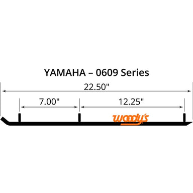 WOODYS Extender Trail III Carbide Runner Fits Yamaha