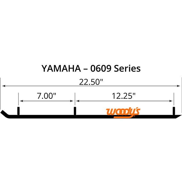 WOODYS Extender Trail III Carbide Runner Fits Yamaha