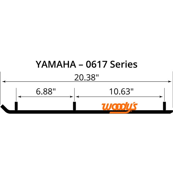 WOODYS Extender Trail III Carbide Runner Fits Yamaha