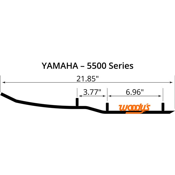 WOODYS Extender Trail III Carbide Runner Fits Yamaha
