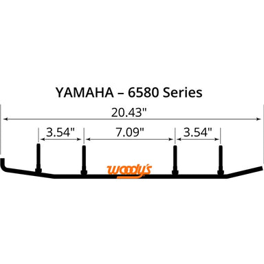 WOODYS Extender Trail III Carbide Runner 8HG Single Keel - Fits Yamaha
