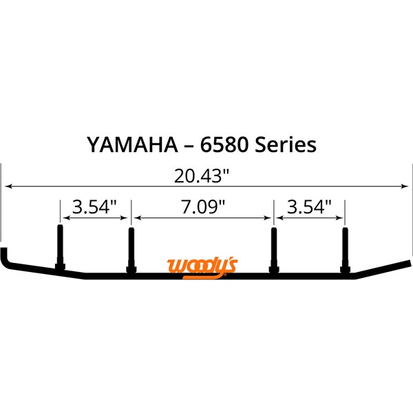 WOODYS Extender Trail III Carbide Runner 8HG Single Keel - Fits Yamaha