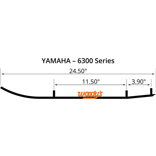 WOODYS Trail Blazer IV Carbide Runner Fits Yamaha