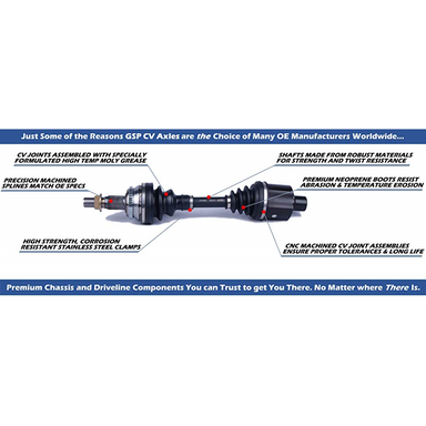 GSP CV Axle - Front of Sportsman 400 / 450/ 500 / 570 by Alpine Powersports 