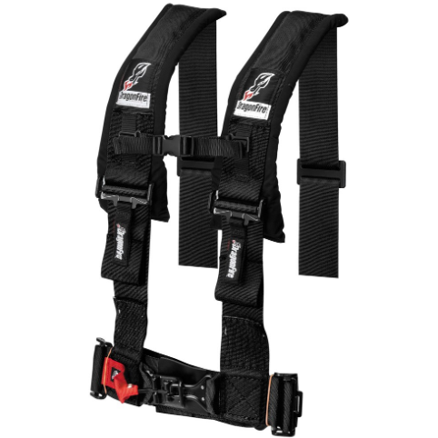 Dragonfire Racing 4 point 3" Harness Black by Alpine Powersports