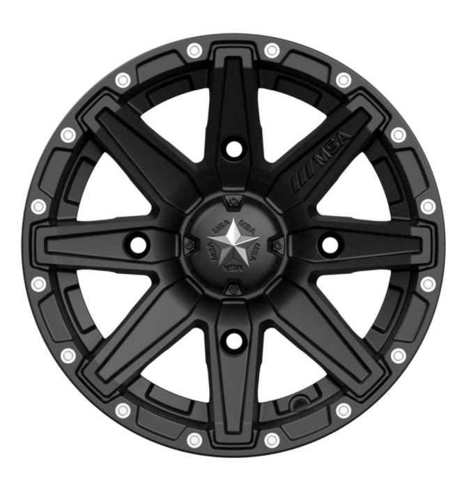 MSA M33 Satin Black Clutch Wheel 12x7 +10mm Offset